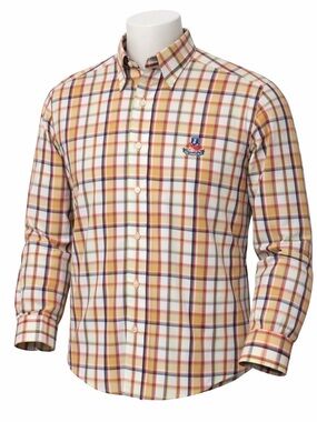 Men's Faconnable Plaid Button Down Shirt Size Large